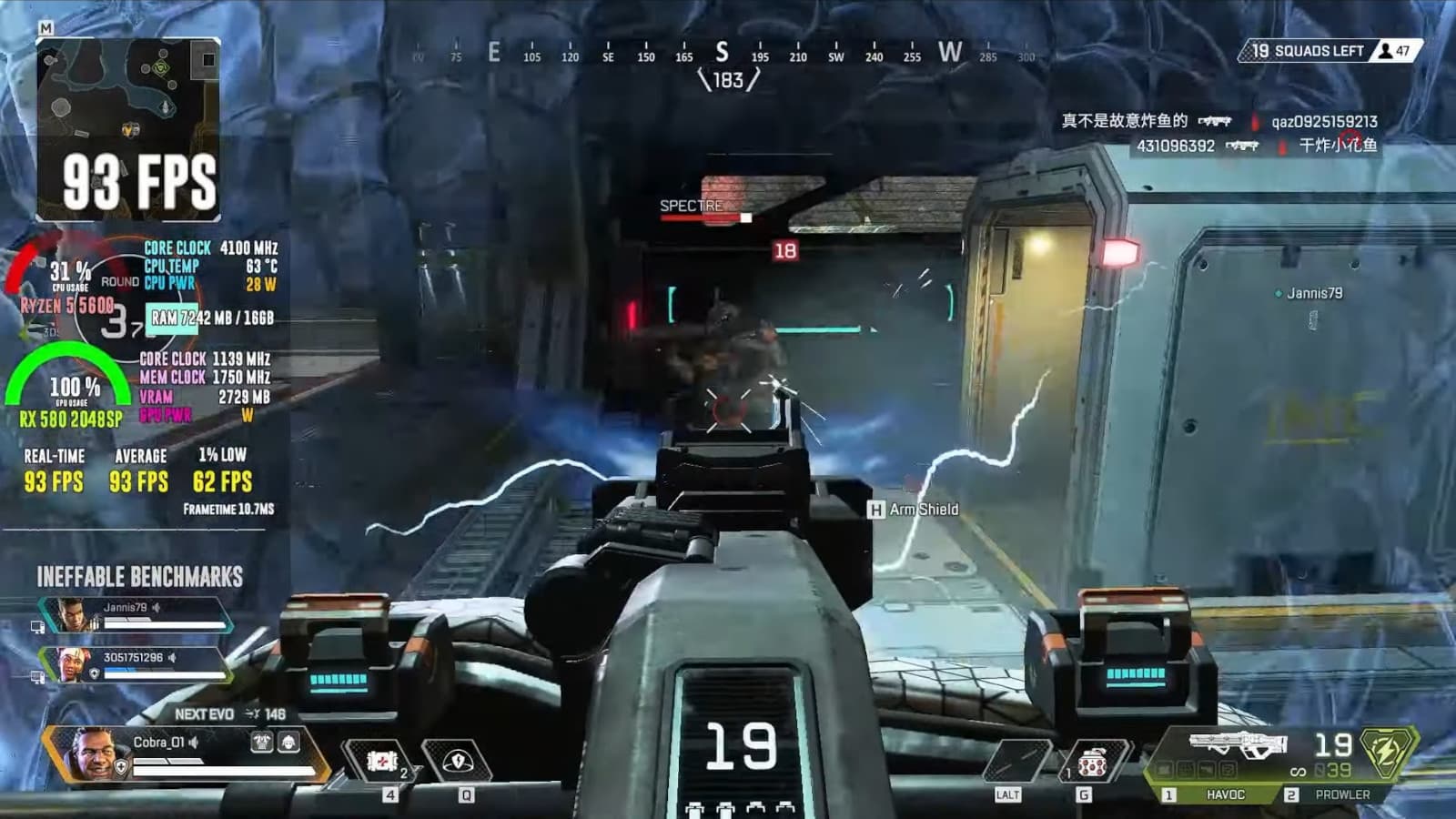 AMD RX 580 2048 SP Apex Legends performance