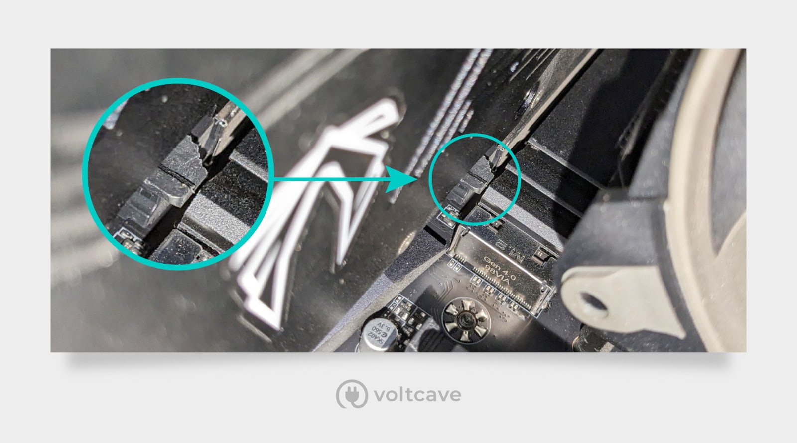 Graphics card PCIe latch